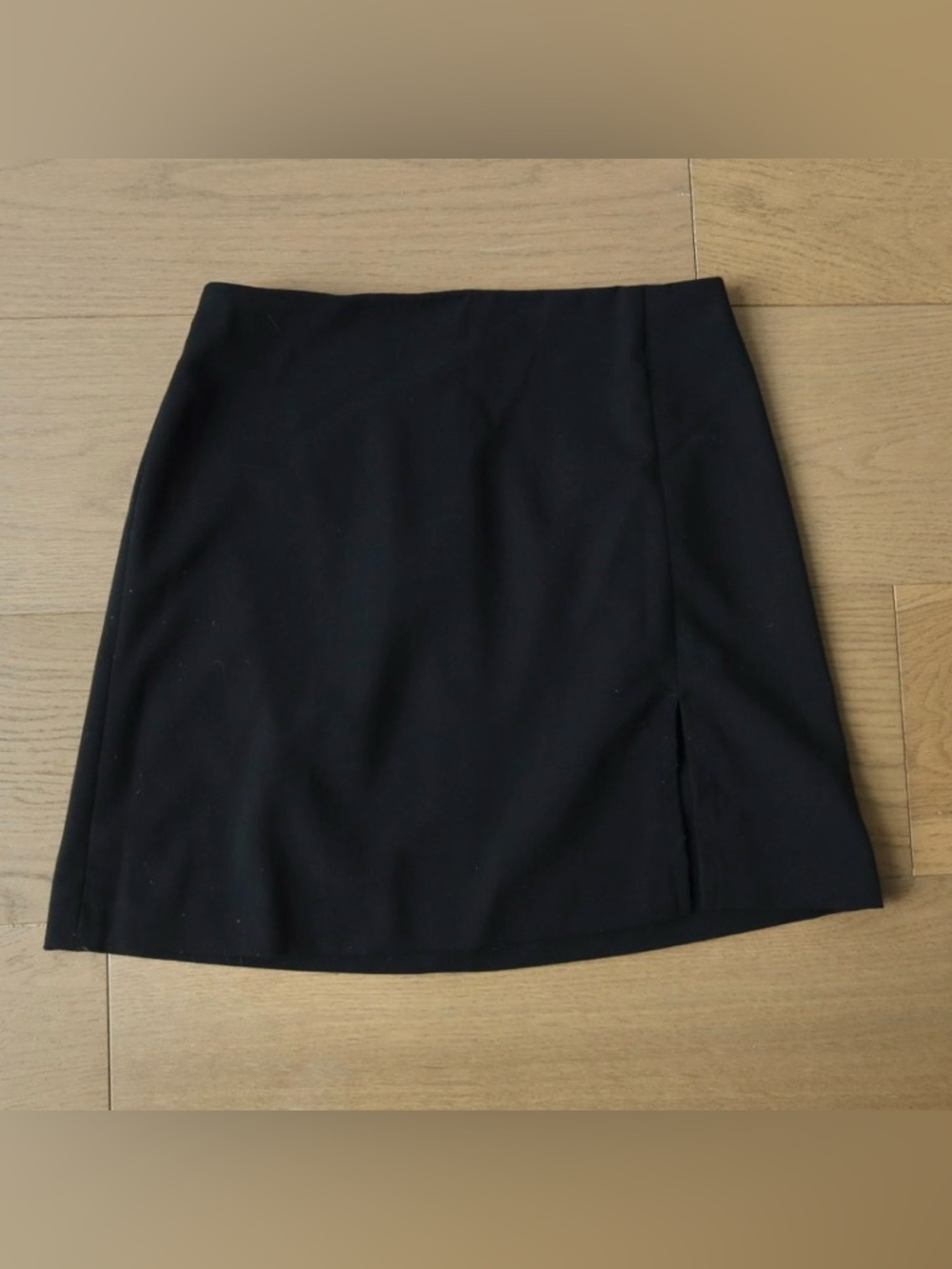 Sunday Best Black Mini Skirt with Side Slit
